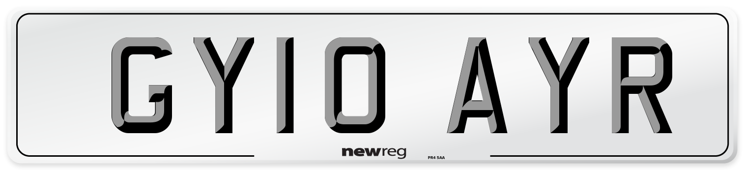 GY10 AYR Number Plate from New Reg